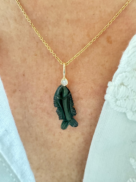 GREEN FISH PENDANT